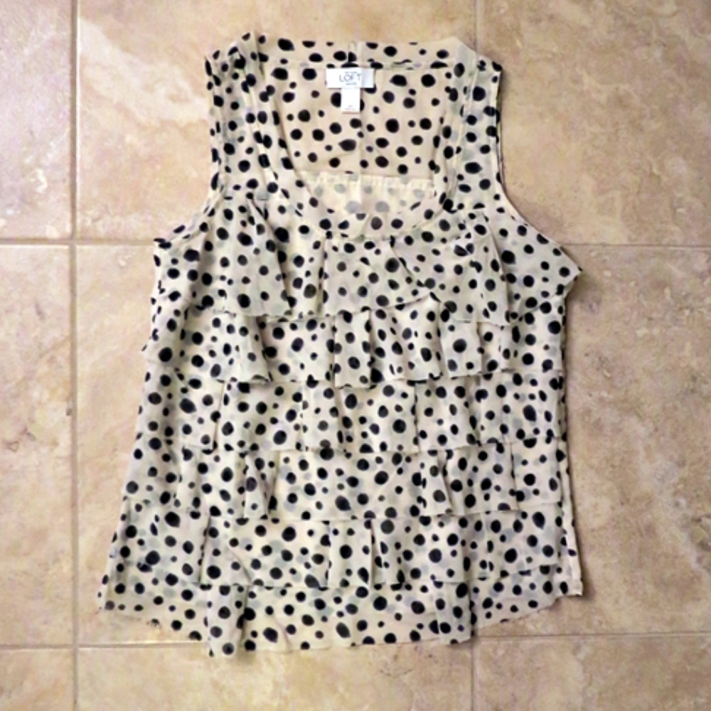 Ann Taylor LOFT Ruffled Tank - Size Small Petite